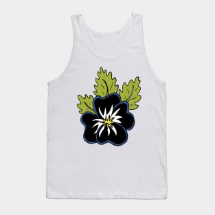 Single wild pansy cartoon flower illustration Tank Top